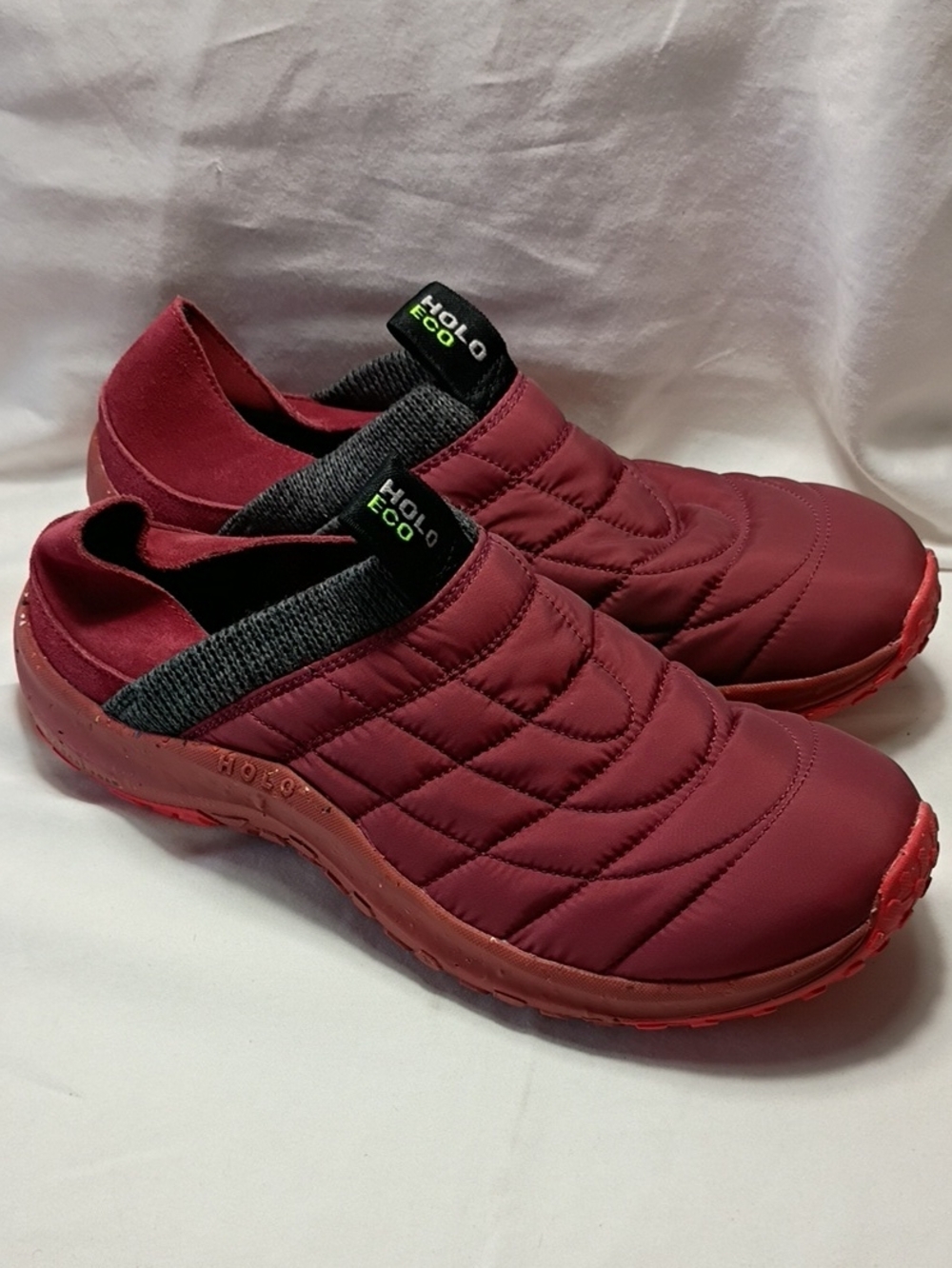 NWOB HOLO Eco Footwear Credimus Slip-On Shoes Burgundy Mens Size 11 Outdoor
